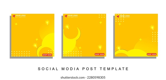 Modern template post for social media ads.
