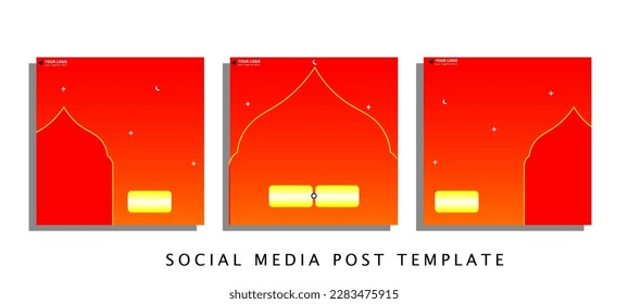 Modern template post for social media ads.