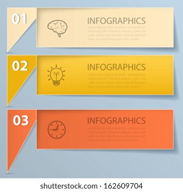 Modern template presentations. Infographic template design minimal style & numbered banners & reports & web design elements