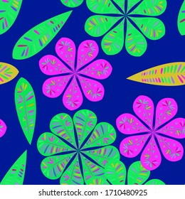 Moderne Vorlage mit nahtlosem Blumenmuster. Nahtlose Blumenhintergründe. Frühlingsdekoration. Vektorgrafik einzeln. Abstrakter Vektorhintergrund. 