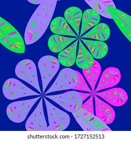 Moderne Vorlage mit nahtlosem Blumenmuster. Vektor nahtlos blumengeschmückt. Dekoration im Frühling. Vektor-Abbildung isoliert. Abstrakter Vektorhintergrund. 