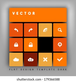Modern template for smartphone and web. Flat design user interface - UI.