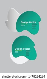 Modern template vector  banner design logotype turquoise and white color 