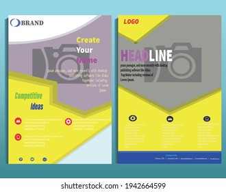 Modern Template vector design for Brochure, Annual Report, Magazine, Poster, Corporate Presentation, Portfolio, Flyer Design. vector illustration design. brochure cover design .