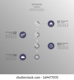 Modern template with volume elements of infographics. 