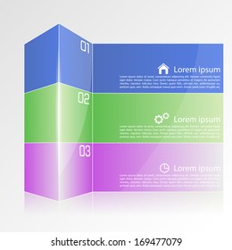 Modern template with volume elements of infographics. 