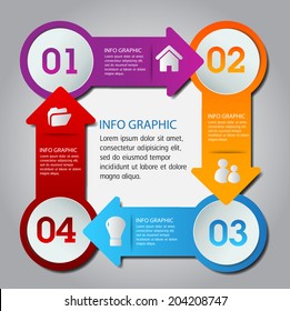 modern template for website and graphic, icon, numbers, text box.