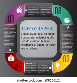 modern template for website and graphic, icon, numbers, text box.