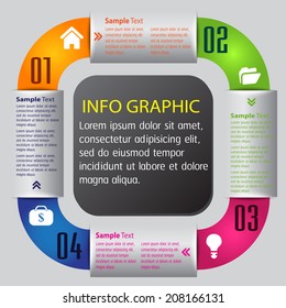 modern template for website and graphic, icon, numbers, text box.