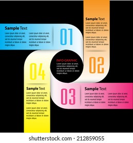modern template for website and graphic, numbers, text box. 