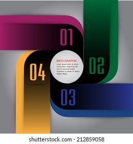 modern template for website and graphic, numbers, text box. 