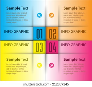 modern template for website and graphic, numbers, text box. 