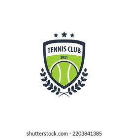 Modern Tennis Club Logo Badge Design Template