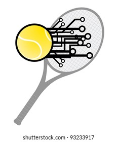 Modern tennis hit