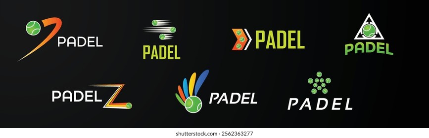 Modern Tennis or Padel Logo Design Template Bundle for Your Business, Competition or Club. Tennis Logo. Padel Logo