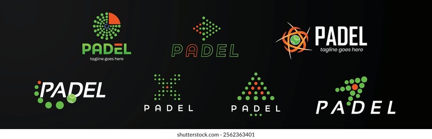 Modern Tennis or Padel Logo Design Template Bundle for Your Business, Competition or Club. Tennis Logo. Padel Logo