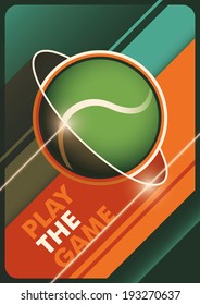Modern tennis poster design. Vector illustration.