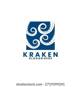 Modernos tentáculos pulpo logo diseño Vector Plantilla