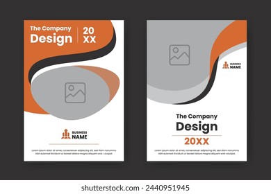 Modern Terracotta Ebook Cover Template in A4. Abstract  Shapes Cover Design Suitable for Document, Brochure, Annual Report, Magazine, Corporate Business, Company Portfolio, Flayer, Website, etc.