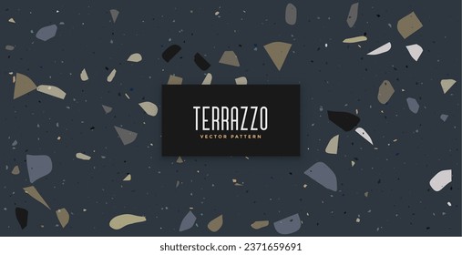 modern terrazzo tile texture background for marble or granite piece vector