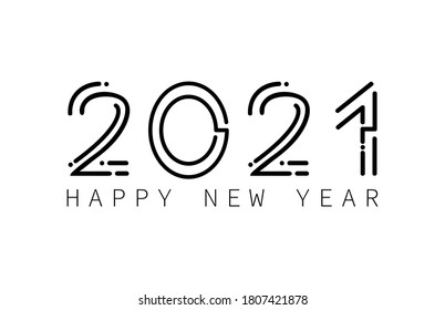 Modern Text 2021 New Year 2021 Stock Vector (Royalty Free) 1807421878 ...