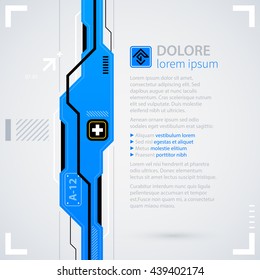Modern text background template. Futuristic techno business style. Useful for annual reports, presentations and advertising.