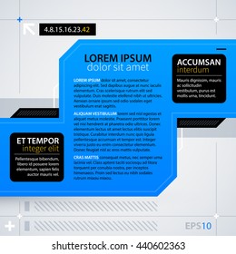 Modern text background template. Futuristic techno business style. Useful for annual reports, presentations and advertising.