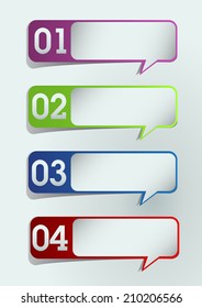 Modern text box for graphic. Number.