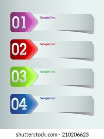 Modern text box for graphic. Number.