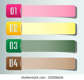 Modern text box for graphic. Number.