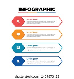 Modern Text Box, Table, Row, List Infographic Template