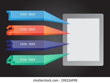 modern text box for tablet computer.