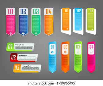 plantilla moderna de cuadro de texto, pancarta Infografías
