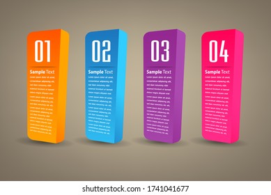 plantilla moderna de cuadro de texto, banner Infografías, 3d