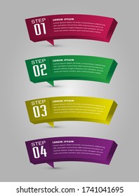 plantilla moderna de cuadro de texto, banner Infografías, 3d
