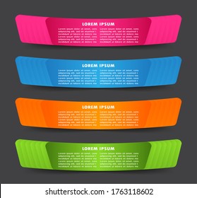 plantilla moderna de cuadro de texto, pancarta Infografías