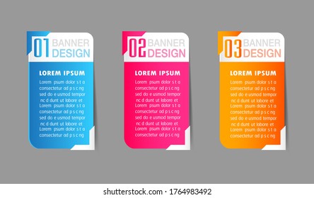 plantilla moderna de cuadro de texto, pancarta Infografías