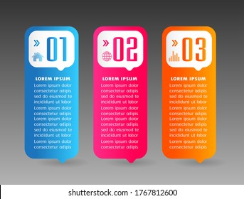 plantilla moderna de cuadro de texto, pancarta Infografías