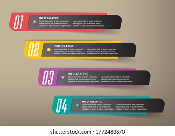 plantilla moderna de cuadro de texto, pancarta Infografías