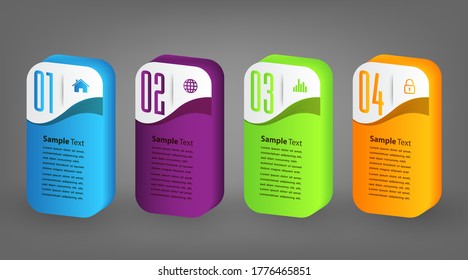 moderne Textbox-Vorlage, Banner-Infografiken
