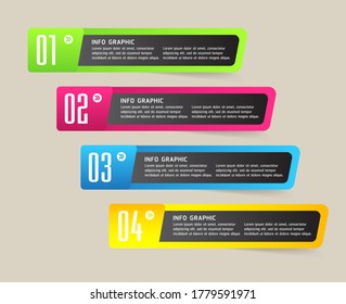 moderne Textbox-Vorlage, Banner-Infografiken