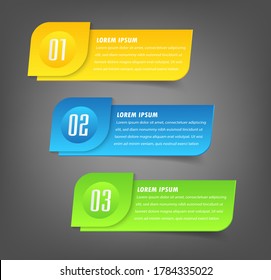 plantilla moderna de cuadro de texto, pancarta Infografías