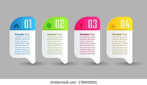 plantilla moderna de cuadro de texto, pancarta Infografías
