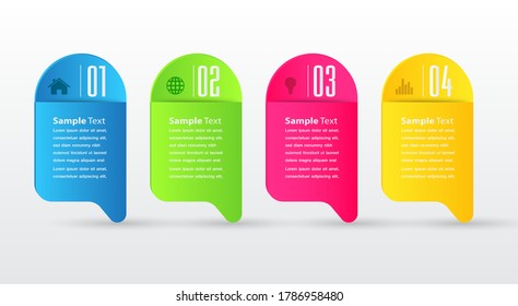 plantilla moderna de cuadro de texto, pancarta Infografías