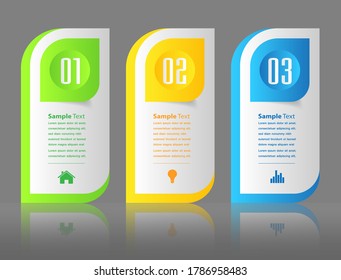 plantilla moderna de cuadro de texto, pancarta Infografías