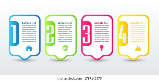 moderne Textbox-Vorlage, Banner-Infografiken