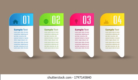 moderne Textbox-Vorlage, Banner-Infografiken