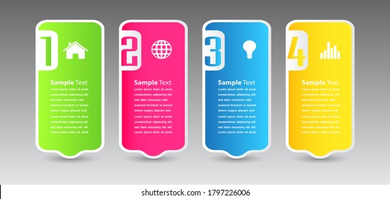 moderne Textbox-Vorlage, Banner-Infografiken