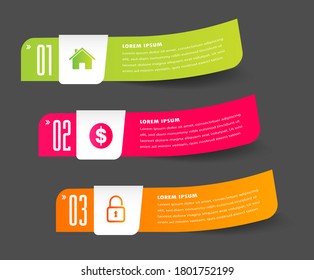 plantilla moderna de cuadro de texto, pancarta Infografías