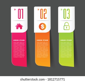 plantilla moderna de cuadro de texto, pancarta Infografías